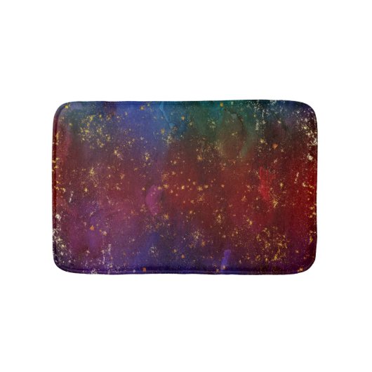 Moody Ombre | Psychedelische Grunge Gold Stardust Badematte (Vorderseite)