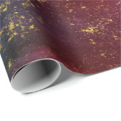 Moody Ombre | Psychedelische Grunge Gold Stardust Geschenkpapier (Rolleneckpunkt)