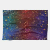 Moody Ombre | Psychedelische Grunge Gold Stardust Geschirrtuch (Horizontal)