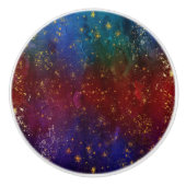 Moody Ombre | Psychedelische Grunge Gold Stardust Keramikknauf (Vorderseite)