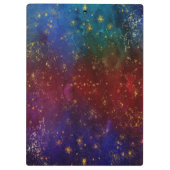 Moody Ombre | Psychedelische Grunge Gold Stardust Klemmbrett (Rückseite)