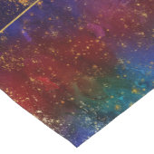 Moody Ombre | Psychedelische Grunge Gold Stardust Kurzer Tischläufer (Ecke)