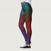 Moody Ombre | Psychedelische Grunge Gold Stardust Leggings (Links)