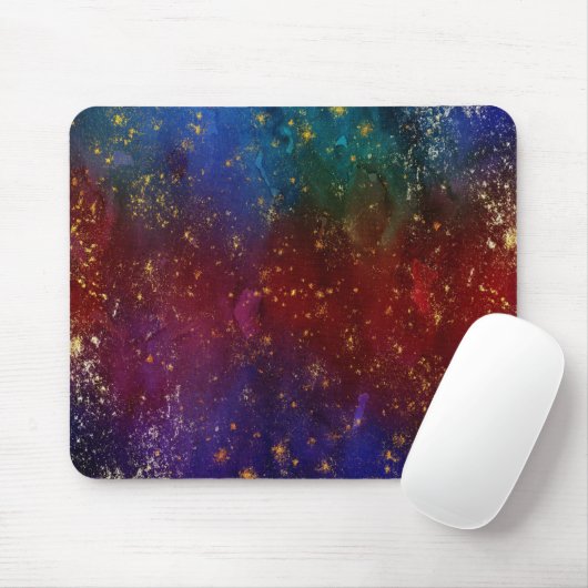 Moody Ombre | Psychedelische Grunge Gold Stardust Mousepad (Mit Mouse)
