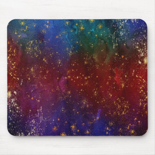 Moody Ombre | Psychedelische Grunge Gold Stardust Mousepad (Vorne)