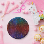 Moody Ombre | Psychedelische Grunge Gold Stardust Pappteller (Party)