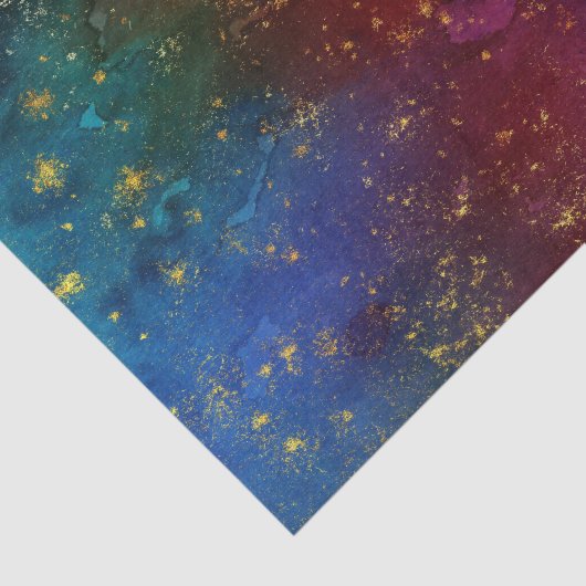 Moody Ombre | Psychedelische Grunge Gold Stardust Seidenpapier (Ausschnitt)
