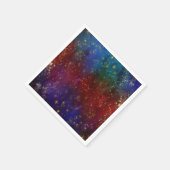 Moody Ombre | Psychedelische Grunge Gold Stardust Serviette (Ecke)