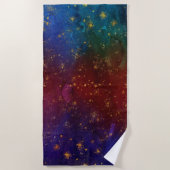 Moody Ombre | Psychedelische Grunge Gold Stardust Strandtuch (Vorderseite)