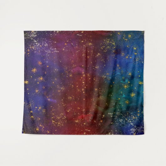 Moody Ombre | Psychedelischer Grunge Stardust Hint Wandteppich (Vorderseite (Horizontal))