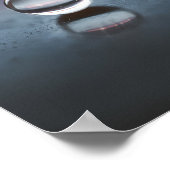 Moody Orb Macro Photography Poster (Ecke)
