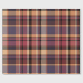 Moody Oversized Autumn Sunset Plaid Geschenkpapier (Flach)