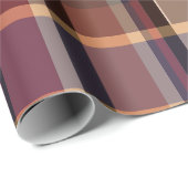 Moody Oversized Autumn Sunset Plaid Geschenkpapier (Rolleneckpunkt)