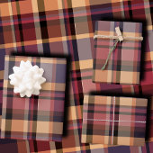 Moody Oversized Autumn Sunset Plaid Geschenkpapier Set