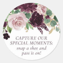 Moody Passion | Dramatisch Lila verfügbare Kamera Runder Aufkleber