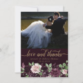 Moody Passion | Dramatisches Lila Foto Dankeskarte (Vorderseite)