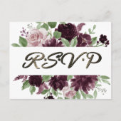 Moody Passion | Dramatisches Lila Garland-Ansprech Postkarte (Vorderseite)