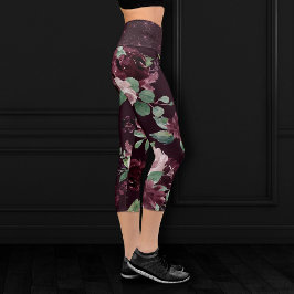 Moody Passion | Dramatisches Muster für Lila Rose Capri Leggings