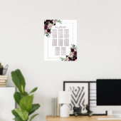 Moody Passion | Lila Seekarte für Blumenrahmen Poster (Heimbüro)