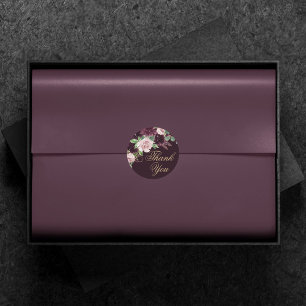 Moody Passion   Lila Wein Vielen Dank Runder Aufkleber