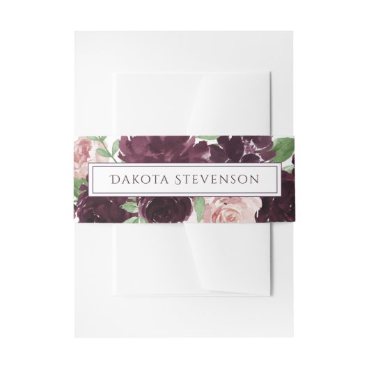 Moody Passions | Dramatisch Lila Rose Einladungsbanderole (Vorderseite Beispiel)