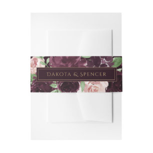 Moody Passions Dramatisch Lila Rose Einladungsbanderole