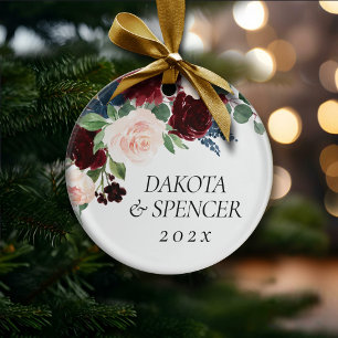 Moody Passions   Dramatisch Lila Rose Keramik Ornament