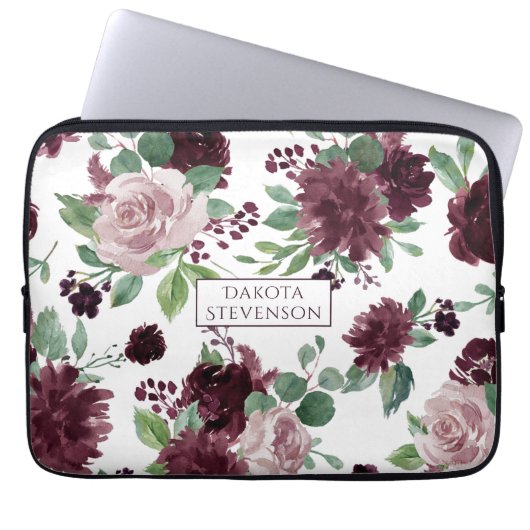 Moody Passions | Dramatisch Lila Rose Laptopschutzhülle (Vorderseite)