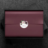 Moody Passions | Dramatisch Lila Rose Runder Aufkleber