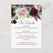 Moody Passions | Dramatische Lila Rose Begleitkarte (Vorderseite)