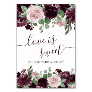 Moody Passions Dramatische Wein Rose Liebe ist s Tischnummer