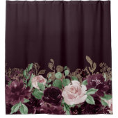 Moody Passions | Dramatischer Lila Rose Duschvorhang (Vorderseite)