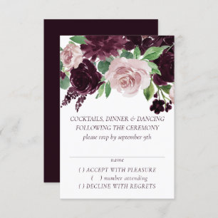 Moody Passions   Dramatischer Lila Wein Rose Garla RSVP Karte