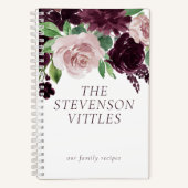 Moody Passions | Dramatischer Lila Wein Rose Rezep Notizblock (Vorderseite)