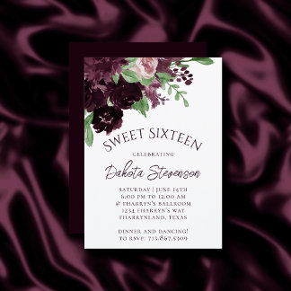 Moody Passions | Dramatischer Lila Wein zum Geburt Einladung