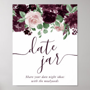 Moody Passions   Dramatischer Lila Weintag Jar Poster