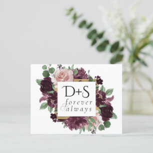 Moody Passions   Dramatischer Wein Save the Date Ankündigungspostkarte