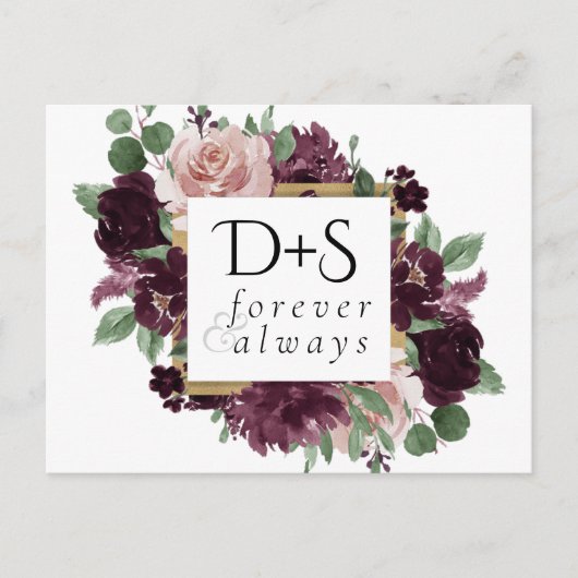 Moody Passions | Dramatischer Wein Save the Date Ankündigungspostkarte (Vorderseite)