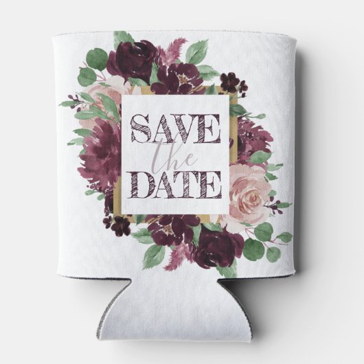 Moody Passions | Dramatischer Wein Save the Date Dosenkühler (Rückseite)