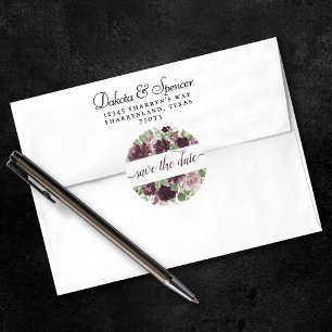 Moody Passions Dramatischer Wein Save the Date Runder Aufkleber