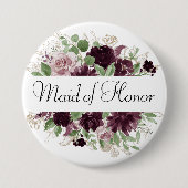 Moody Passions | Dramatisches Lila Brautparty Button (Vorderseite)