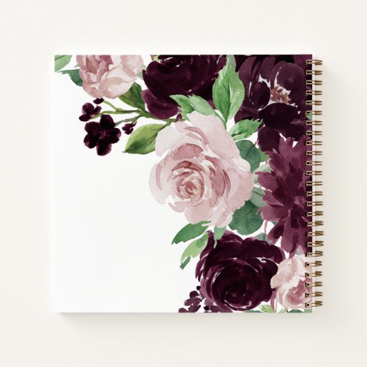 Moody Passions | Dramatisches Lila Foto Gästebuch Notizblock (Rückseite)