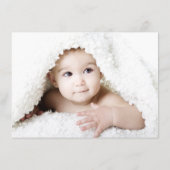 Moody Passions | Dramatisches Lila Foto Geburt Ankündigung (Rückseite)