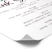 Moody Passions | Dramatisches Lila Getränkemenü Poster (Ecke)