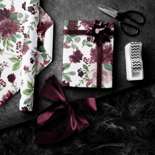 Moody Passions Dramatisches Muster für Lila Rose Geschenkpapier