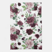 Moody Passions | Dramatisches Muster für Lila Rose Geschirrtuch (Vertikal)