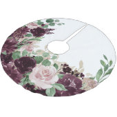 Moody Passions | Dramatisches Muster für Lila Rose Polyester Weihnachtsbaumdecke (Schrägansicht)