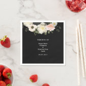 Moody Peonies and Anemones blooming Wedding Serviette (Beispiel)