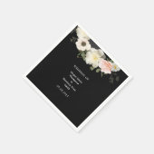 Moody Peonies and Anemones blooming Wedding Serviette (Ecke)