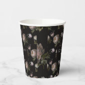 Moody Peony Flowers Baby Shower Pappbecher (Links)